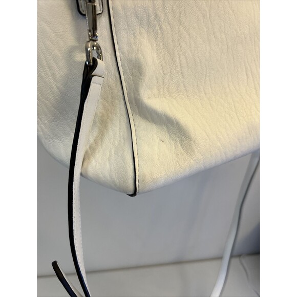 Calvin Klein White Satchel Handbag Silver Hardware Purse - Picture 8 of 15